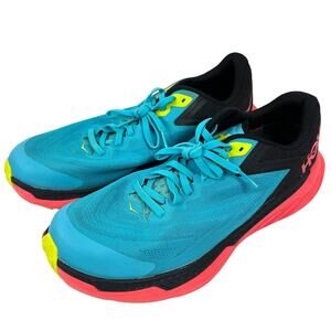 Hoka One Zinal Trail Running Shoe Women's 10.5 B Black/Blue/Pink/Solpink Sneaker